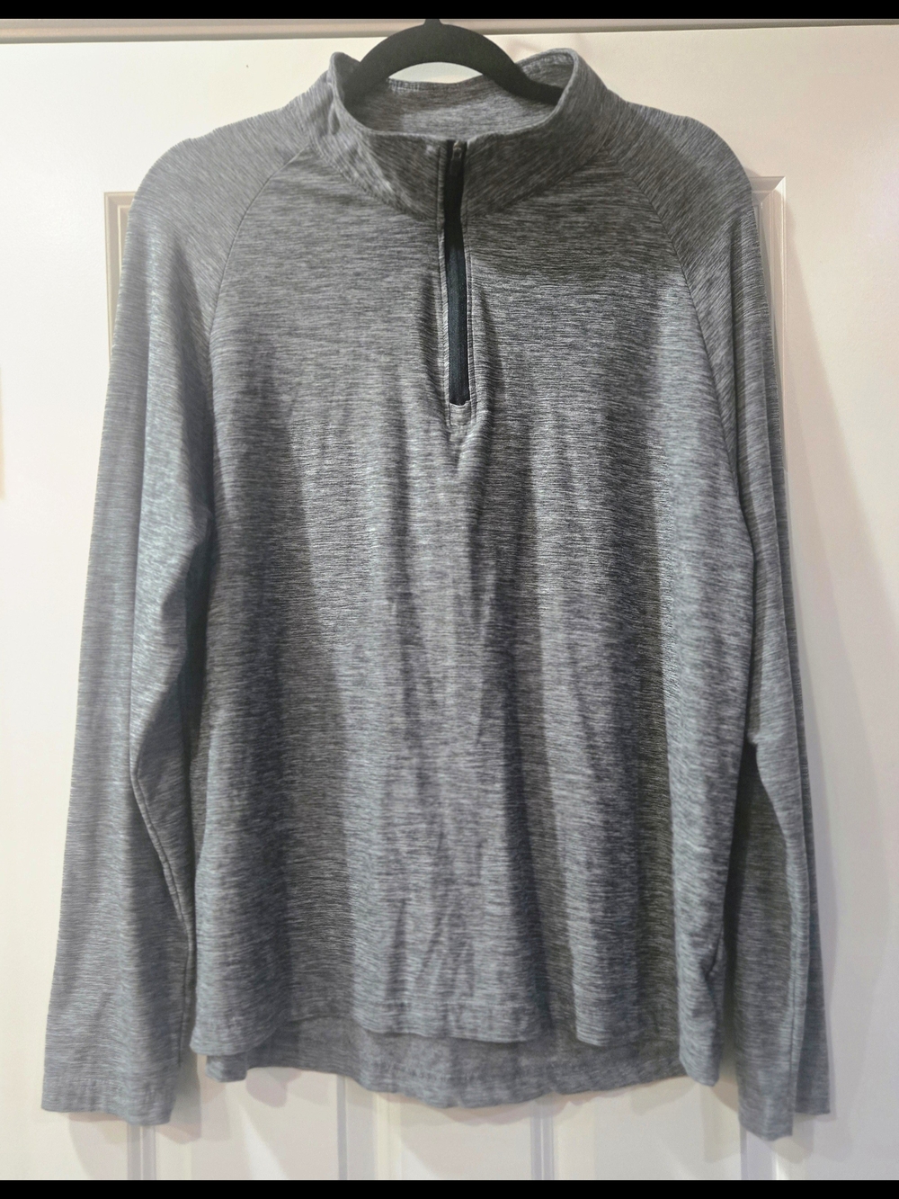 LEG3ND Breathe Men's Heather Gray 1/4 Zip Mock Neck Pullover Top